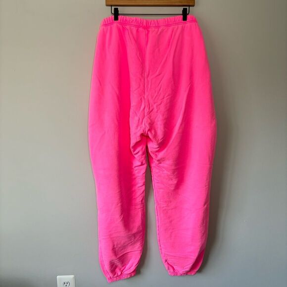 Good American Neon Pink Cotton Jogger Sweatpants - Size 7 / 4XL - Picture 3 of 8